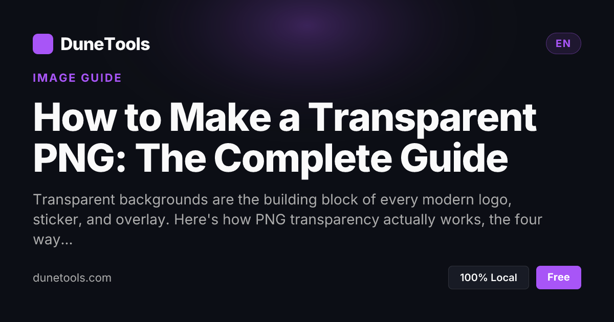 How to Make a Transparent PNG: The Complete Guide | DuneTools